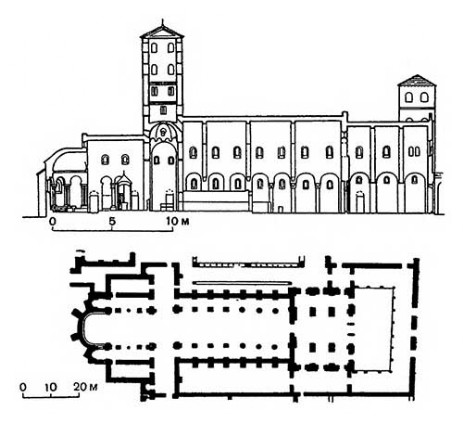 Клюни. Монастырская церковь (вторая), конец X в.