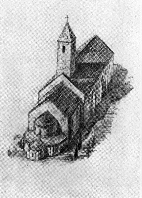 Шарльё. Монастырская церковь, около 932 г. Реконструкция