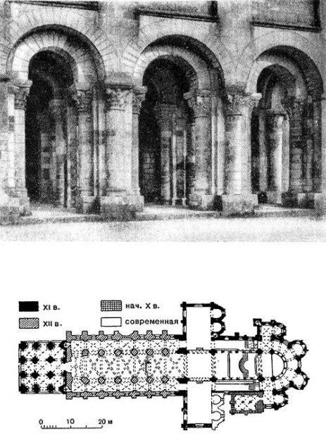 Сен Бенуа-на-Луаре. Монастырская церковь, 1004—1108 гг.