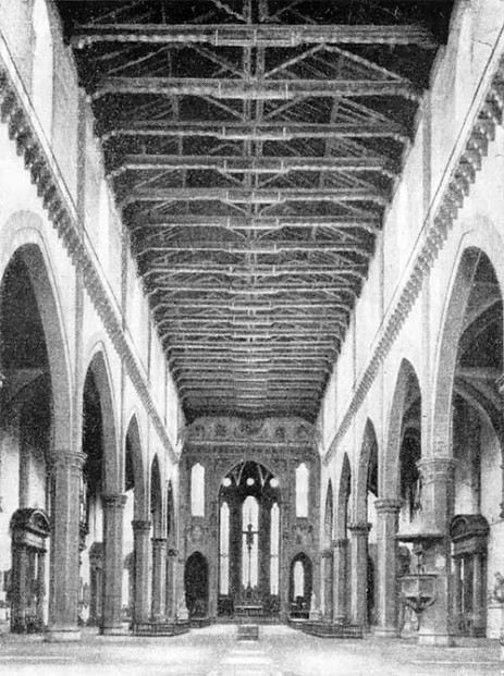 Флоренция: церковь Санта Кроче, начата в 1295 г., арх. Арнольфо ди Камбио